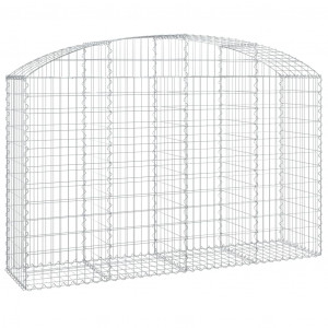 Cesto gabião arqueado 200x50x120/140 cm ferro galvanizado H