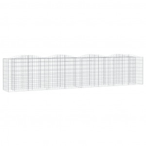 Arriate de gaviones forma arco hierro galvanizado 400x50x100cm H