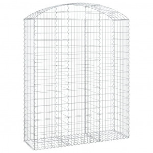 Cesta gaviones forma arco hierro galvanizado 150x50x180/200 cm H