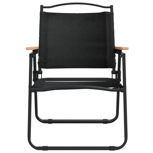 Sillas de camping 2 uds tela Oxford negro 54x55x78 cm M 4