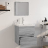 Set de muebles de baño madera contrachapada gris Sonoma 4