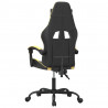 Cadeira gaming couro artificial preto e dourado 5