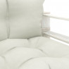 Sofá de palets para jardín madera con cojines beige 5