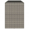 Mesa alta bar con superficie vidrio ratán PE gris 185x80x110 cm 4