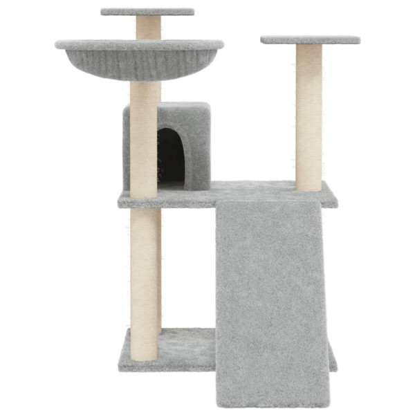 Árvore p/ gatos c/ postes arranhadores sisal 83 cm cinza-claro M 3