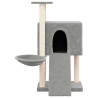 Árvore p/ gatos c/ postes arranhadores sisal 96 cm cinza-claro 3