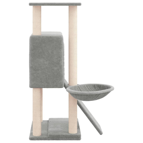 Árvore p/ gatos c/ postes arranhadores sisal 96 cm cinza-claro M 4