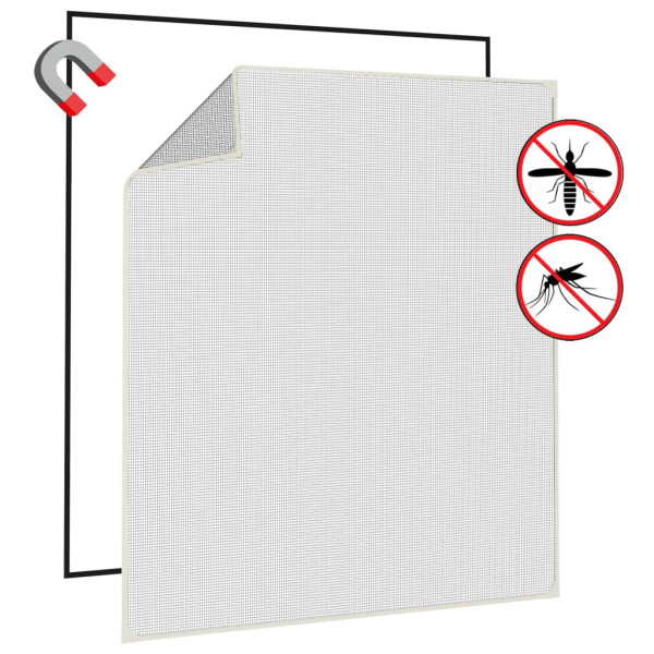 Tela anti-insetos magnética para janela 130x150 cm branco M 4