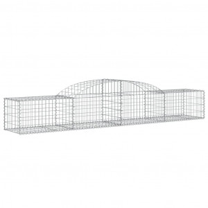 Cesta de gaviones forma arco hierro galvanizado 300x50x40/60 cm H