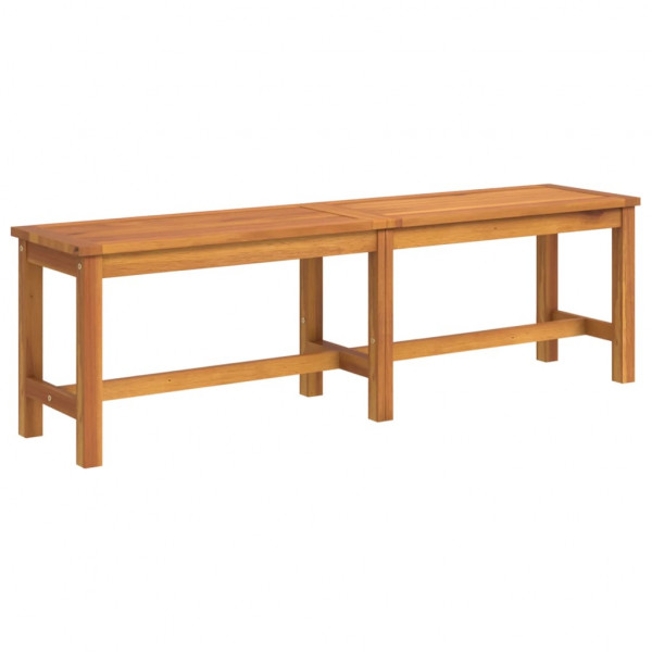 Banco de jardín madera maciza de acacia 150x35x45 cm M 2