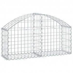 Cesto gabião arqueado 100x30x40/60 cm ferro galvanizado H