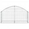 Cesta de gaviones forma arco hierro galvanizado 100x30x40/60 cm 3