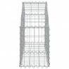 Cesta de gaviones forma arco hierro galvanizado 100x30x40/60 cm 4
