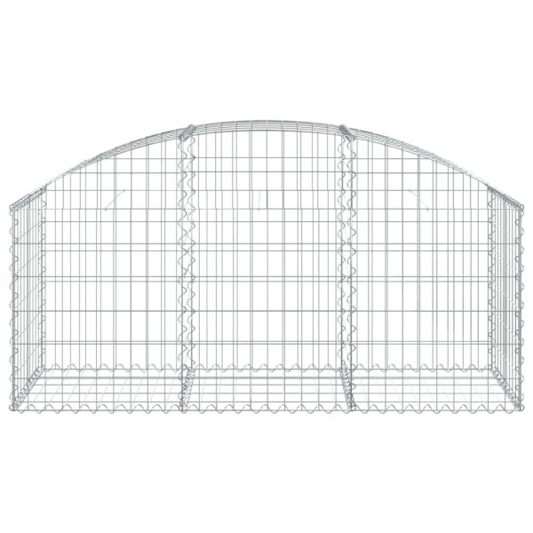 Cesta de gaviones forma arco hierro galvanizado 150x50x60/80 cm M 3