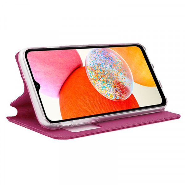 Fundação COOL Capa de Flip para Samsung A145 Galaxy A14 / A14 5G luz rosa M 2