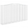 Cestos gabião arqueados 3pcs 400x50x220/240cm ferro galvanizado 3