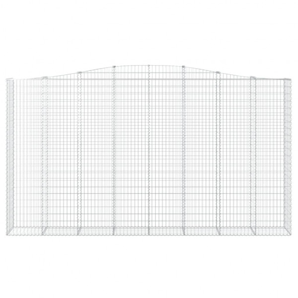 Cestos gabião arqueados 3pcs 400x50x220/240cm ferro galvanizado M 4