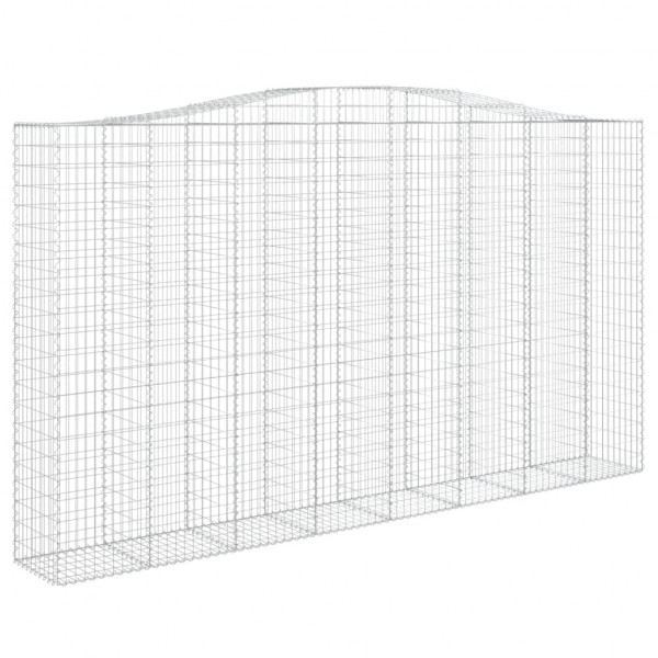 Cestos gabião arqueados 4pcs 400x50x220/240cm ferro galvanizado M 3
