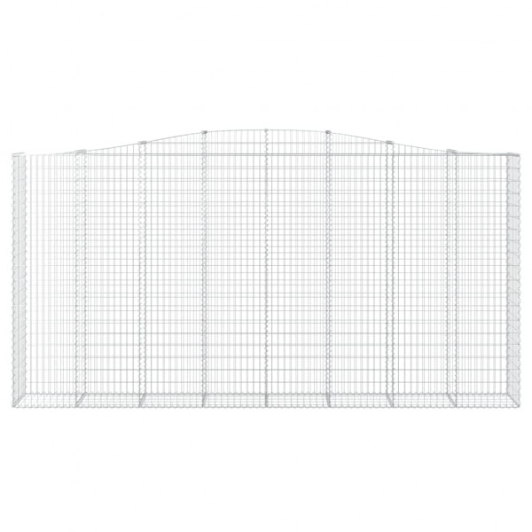 Cestas de gaviones 2 uds forma de arco hierro 400x50x200/220 cm M 4