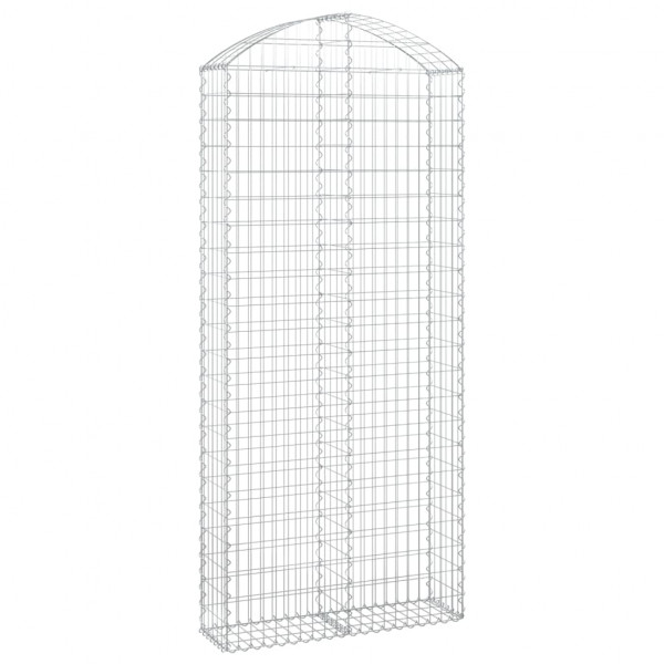 Cesta gaviones forma arco hierro galvanizado 100x30x220/240 cm M 2