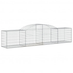 Cesta de gaviones forma arco hierro galvanizado 300x50x60/80 cm H