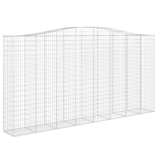 Cestos gabião arqueados 4pcs 400x50x200/220cm ferro galvanizado M 3