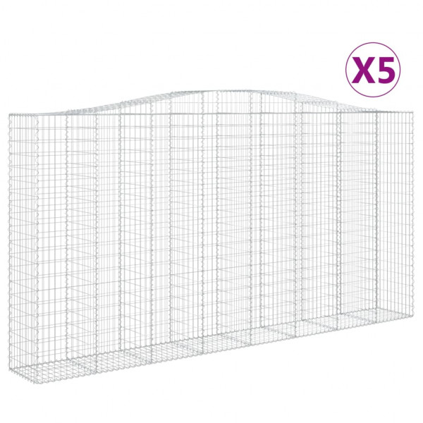 Cestos gabião arqueados 5pcs 400x50x200/220cm ferro galvanizado M 2