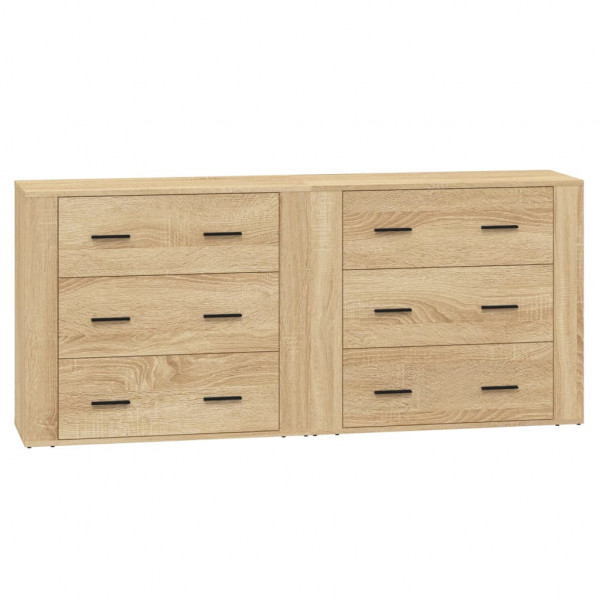 Aparadores 2 pcs derivados de madeira carvalho sonoma M 2