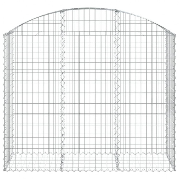 Cesto gabião arqueado 150x50x120/140 cm ferro galvanizado M 3