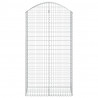 Cesta gaviones forma arco hierro galvanizado 100x50x180/200 cm 3