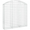 Cesta gaviones forma arco hierro galvanizado 150x30x140/160 cm 2
