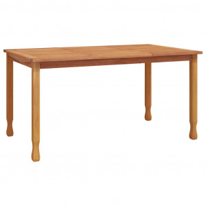 Mesa de jantar p/ jardim 150x90x75 cm madeira de teca maciça H