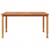 Mesa de jantar p/ jardim 150x90x75 cm madeira de teca maciça 3