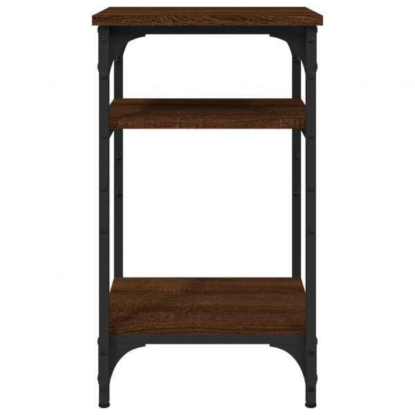 Mesa auxiliar madera contrachapada roble marrón 35x30x60 cm M 5