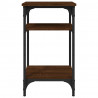 Mesa auxiliar madera contrachapada roble marrón 35x30x60 cm 5