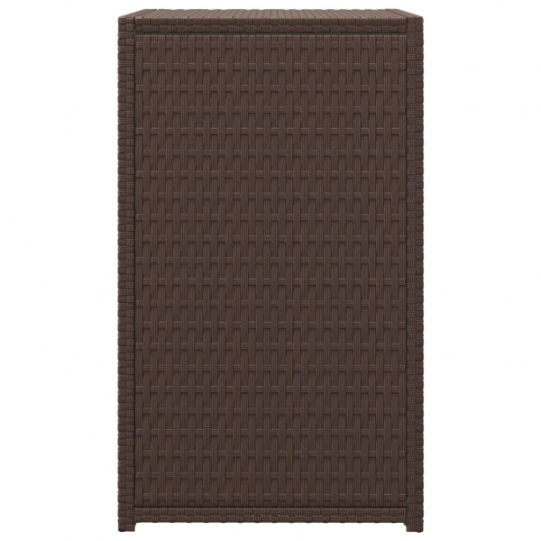 Mesa en forma de C ratán sintético marrón 40x35x60 cm M 3