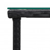Mesa auxiliar vidrio templado ratán sintético negro 45x45x45 cm 5