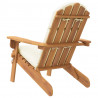 Silla de jardín Adirondack con cojines madera maciza acacia 5