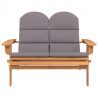 Banco de jardín Adirondack con cojines madera de acacia 126 cm 3