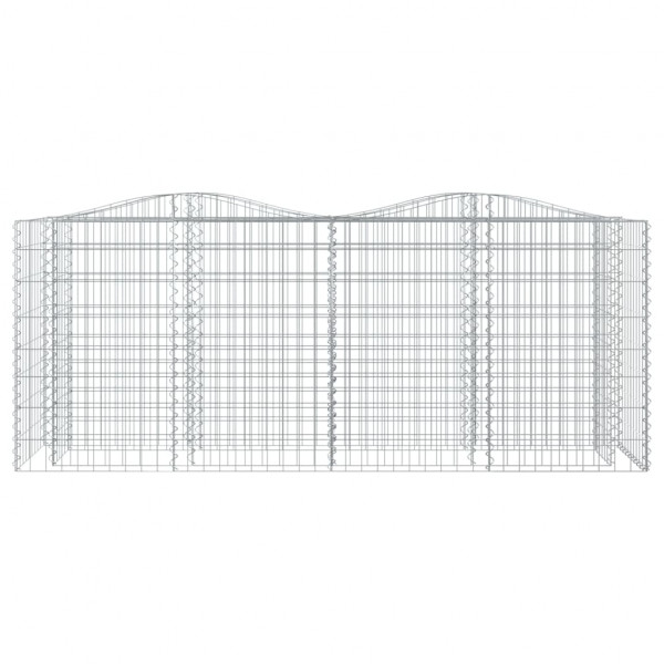 Canteiro elevado gabião arqueado 200x50x100cm ferro galvanizado M 3