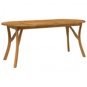 Mesa de jardín madera maciza de acacia 200x90x75 cm H