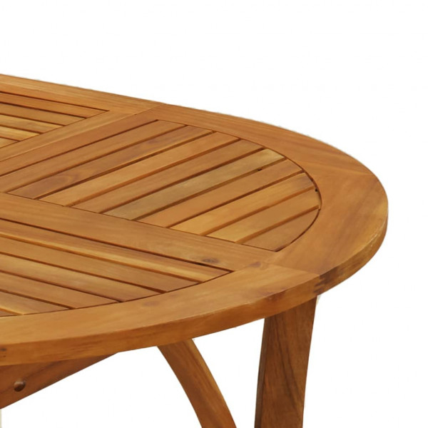 Mesa de jardín madera maciza de acacia 200x90x75 cm M 5