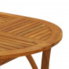 Mesa de jardín madera maciza de acacia 200x90x75 cm 5
