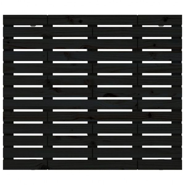 Cabecero de cama de pared madera maciza pino negro 81x3x91.5 cm M 4