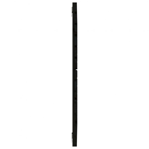 Cabecero de cama de pared madera maciza pino negro 81x3x91.5 cm M 5