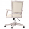 Silla de oficina giratoria de lino beige 5