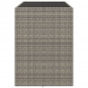 Mesa alta bar con superficie vidrio ratán PE gris 145x80x110 cm 4