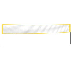 Rede de badminton 600x155 cm tecido PE amarelo e preto H