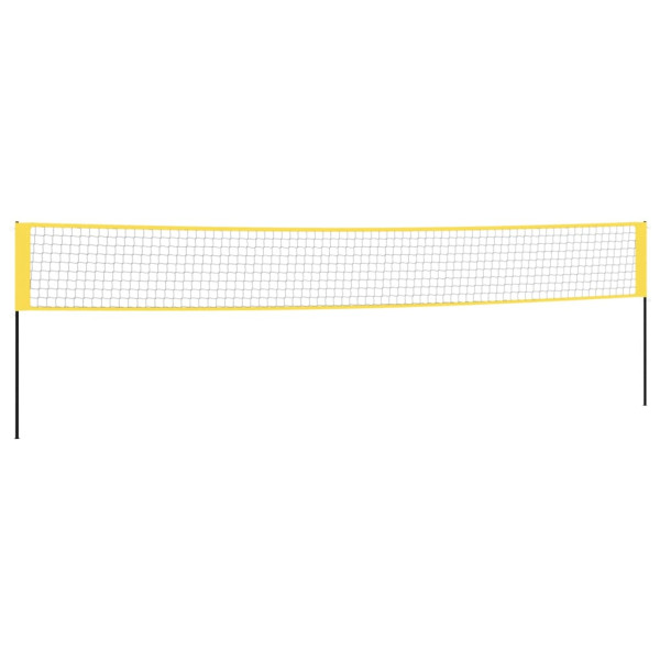 Rede de badminton 600x155 cm tecido PE amarelo e preto M 2