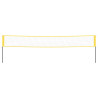 Rede de badminton 600x155 cm tecido PE amarelo e preto 3